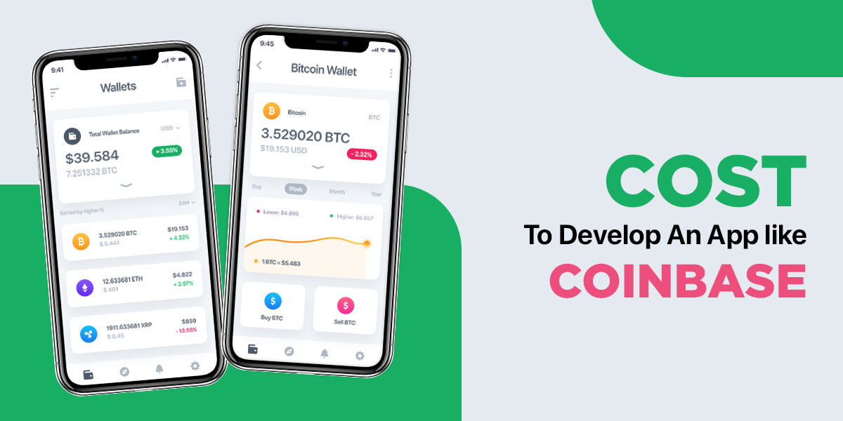 Cost to develop app like coinbase